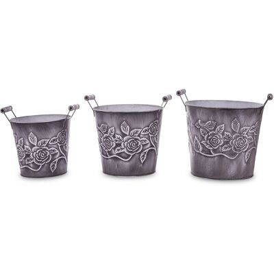ART Osłonka Kpl. 3 Szt. metalowa dekoracyjna na kwiaty ART Osłonka Kpl. 3 Szt. metalowa dekoracyjna na kwiaty