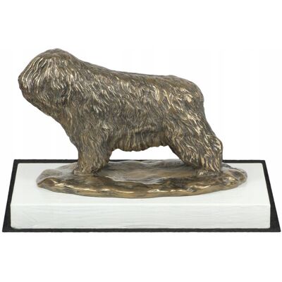 ART Polski owczarek nizinny, PON - statuetka psa, figurka na białej podstawie, ART Polski owczarek nizinny, PON - statuetka psa, figurka na białej podstawie,