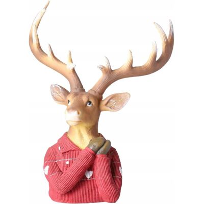 ZIK Renifer w sweterku figurka dekoracja duża 33 cm ZIK Renifer w sweterku figurka dekoracja duża 33 cm