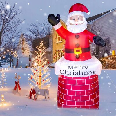 Inny producent SANTA CLAUS Nadmuchiwany Mikołaj 210cm z Oświetleniem Dekoracja Świąteczna Inny producent SANTA CLAUS Nadmuchiwany Mikołaj 210cm z Oświetleniem Dekoracja Świąteczna