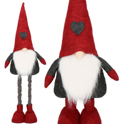 Springos Skrzat 50-70cm ozdoba świąteczna, krasnal świąteczny, gnom szary na teleskopowych nóżkach Springos Skrzat 50-70cm ozdoba świąteczna, krasnal świąteczny, gnom szary na teleskopowych nóżkach