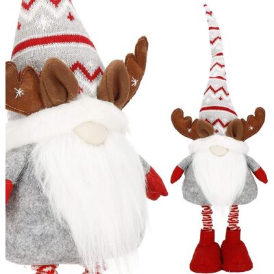 Springos Skrzat 60-80 Cm Ozdoba Świąteczna, Krasnal Świąteczny, Gnom Na Teleskopowych Nóżkach Springos Skrzat 60-80 Cm Ozdoba Świąteczna, Krasnal Świąteczny, Gnom Na Teleskopowych Nóżkach