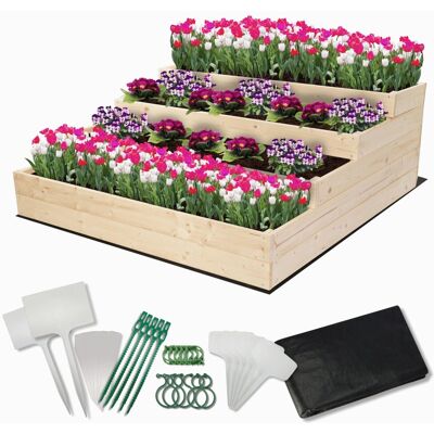 Skrzynie na warzywa warzywniak donica drewniana 120x120 ZESTAW EKO / Wamar-Sosenka Skrzynie na warzywa warzywniak donica drewniana 120x120 ZESTAW EKO / Wamar-Sosenka