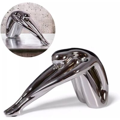 Inny producent Srebrna Figurka Dekoracyjna Glamour Połysk - Długość 31Cm Inny producent Srebrna Figurka Dekoracyjna Glamour Połysk - Długość 31Cm