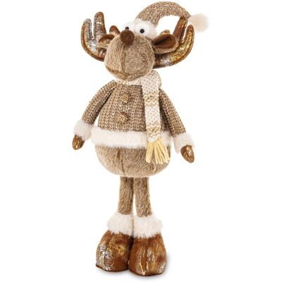 ART Świąteczna materiałowa figurka renifera 45x22x18 cm Boże Narodzenie ART Świąteczna materiałowa figurka renifera 45x22x18 cm Boże Narodzenie