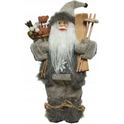 Kaemingk Święty Mikołaj Figurka Świąteczna Szara 30 Cm Kaemingk Święty Mikołaj Figurka Świąteczna Szara 30 Cm
