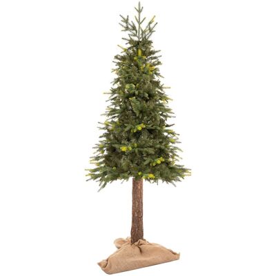 Springos Sztuczna choinka na pniu jak żywa 220 cm świerk naturalny ze stojakiem nowoczesny Springos Sztuczna choinka na pniu jak żywa 220 cm świerk naturalny ze stojakiem nowoczesny