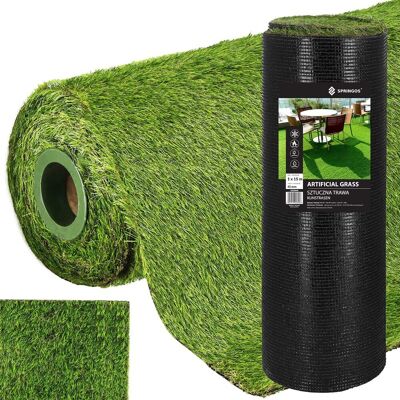 SPRINGOS Sztuczna trawa - Szerokość 1m, Wysokość 43mm - Wewnątrz/Zewnątrz SPRINGOS Sztuczna trawa - Szerokość 1m, Wysokość 43mm - Wewnątrz/Zewnątrz