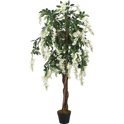 VMP Sztuczna wisteria, 1470 liści, 200 cm, zielono-biała VMP Sztuczna wisteria, 1470 liści, 200 cm, zielono-biała