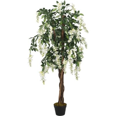 VMP Sztuczna wisteria, 560 liści, 80 cm, zielono-biała VMP Sztuczna wisteria, 560 liści, 80 cm, zielono-biała