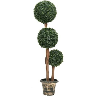 VMP Sztuczny bukszpan w formie kul, w doniczce, zielony, 119 cm VMP Sztuczny bukszpan w formie kul, w doniczce, zielony, 119 cm