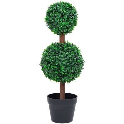 VMP Sztuczny bukszpan w formie kul, w doniczce, zielony, 60 cm VMP Sztuczny bukszpan w formie kul, w doniczce, zielony, 60 cm