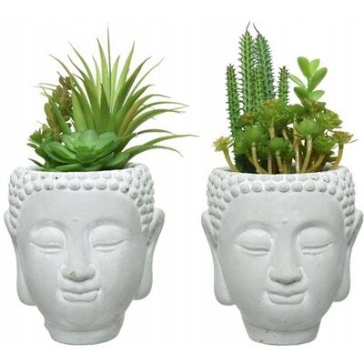 BigBuy Rośliny dekoracyjne do ogrodu w ceramice PVC sukulent - Roślina dekoracyjna BigBuy Rośliny dekoracyjne do ogrodu w ceramice PVC sukulent - Roślina dekoracyjna