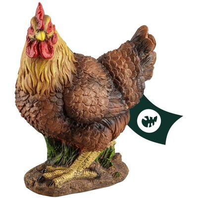 Verda Verdoba Figurka Ogrodowa Kura Brązowa Żywica Syntetyczna Verda Verdoba Figurka Ogrodowa Kura Brązowa Żywica Syntetyczna