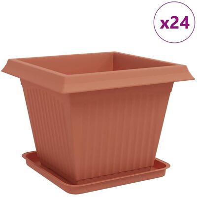 vidaXL Doniczki 24 pcs Czerwony ceglasty 43 x 43 x 33,5 cm vidaXL Doniczki 24 pcs Czerwony ceglasty 43 x 43 x 33,5 cm