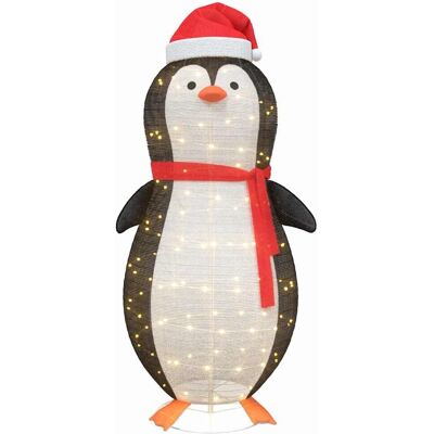 vidaXL Figurka śnieżnego pingwina Ciepła biel 78 x 88 x 180 cm tkanina vidaXL Figurka śnieżnego pingwina Ciepła biel 78 x 88 x 180 cm tkanina