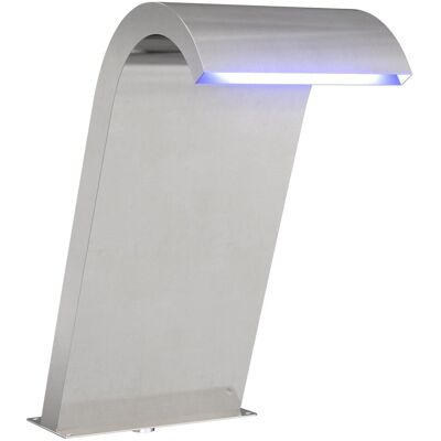 vidaXL Fontanna Przy Basenie srebrny 47 x 31 x 60 cm Stal nierdzewna vidaXL Fontanna Przy Basenie srebrny 47 x 31 x 60 cm Stal nierdzewna