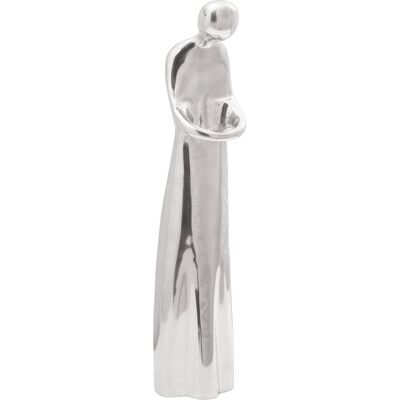 vidaXL Srebrna Rzeźba z aluminium - Elegancka dekoracja w stylu Jugendstil vidaXL Srebrna Rzeźba z aluminium - Elegancka dekoracja w stylu Jugendstil