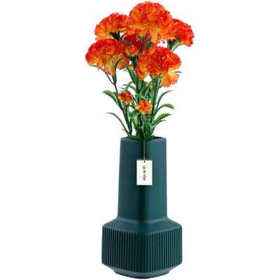 Botle Wazon ceramiczny dekoracyjny H20cm Butelkowa zieleń Mat nowoczesny flakon na kwiaty Botle Wazon ceramiczny dekoracyjny H20cm Butelkowa zieleń Mat nowoczesny flakon na kwiaty