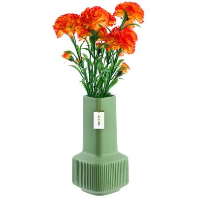 Botle Wazon ceramiczny dekoracyjny H20cm Zielony mat nowoczesny flakon na kwiaty Botle Wazon ceramiczny dekoracyjny H20cm Zielony mat nowoczesny flakon na kwiaty