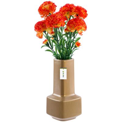 Botle Wazon ceramiczny dekoracyjny H20cm Złoty Połysk nowoczesny flakon na kwiaty Botle Wazon ceramiczny dekoracyjny H20cm Złoty Połysk nowoczesny flakon na kwiaty