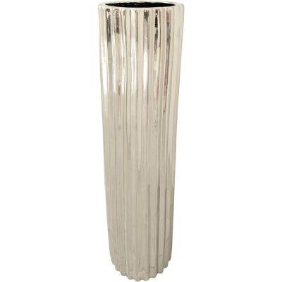 Inny producent WAZON CERAMICZNY SREBRNY WYSOKI FLAKON PODŁOGOWY NA TRAWY GAŁĄZKI 60 cm Inny producent WAZON CERAMICZNY SREBRNY WYSOKI FLAKON PODŁOGOWY NA TRAWY GAŁĄZKI 60 cm