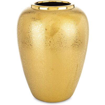 nieznany producent WAZON CERAMICZNY ZŁOTY 28cm NAKRAPIANY NOWOCZESNY GLAMOUR 30 18cm nieznany producent WAZON CERAMICZNY ZŁOTY 28cm NAKRAPIANY NOWOCZESNY GLAMOUR 30 18cm