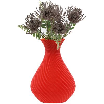 Botle Wazon Flakon Na Kwiaty Sztuczne 3D Czerwony Wysoki 25Cm Dekoracyjny Tworzywo Botle Wazon Flakon Na Kwiaty Sztuczne 3D Czerwony Wysoki 25Cm Dekoracyjny Tworzywo