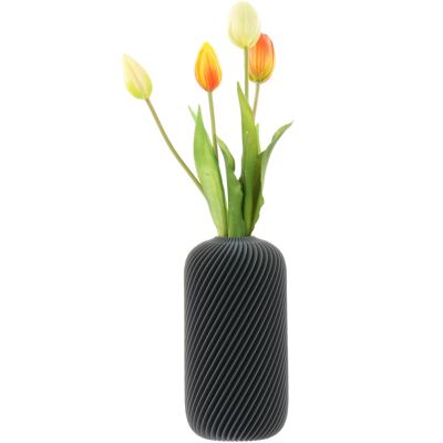 Botle Wazon Flakon Na Kwiaty Sztuczne 3d Szary Wysoki 16cm Dekoracyjny Tworzywo Botle Wazon Flakon Na Kwiaty Sztuczne 3d Szary Wysoki 16cm Dekoracyjny Tworzywo