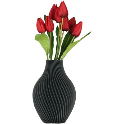 Botle Wazon Flakon Na Kwiaty Sztuczne 3D Szary Wysoki 20Cm Dekoracyjny Tworzywo Botle Wazon Flakon Na Kwiaty Sztuczne 3D Szary Wysoki 20Cm Dekoracyjny Tworzywo