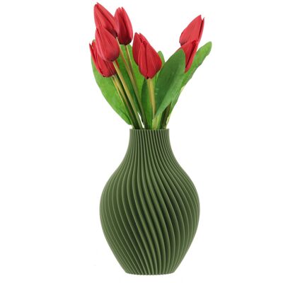 Botle Wazon Flakon Na Kwiaty Sztuczne 3D Zielony Wysoki 20Cm Dekoracyjny Tworzywo Botle Wazon Flakon Na Kwiaty Sztuczne 3D Zielony Wysoki 20Cm Dekoracyjny Tworzywo