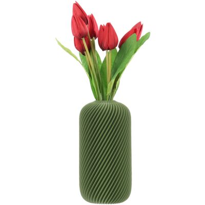 Botle Wazon Flakon Na Kwiaty Sztuczne 3D Zielony Wysoki 20Cm Dekoracyjny Tworzywo Botle Wazon Flakon Na Kwiaty Sztuczne 3D Zielony Wysoki 20Cm Dekoracyjny Tworzywo