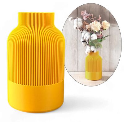 KAJAWIS Wazon na kwiaty nietłukący 20 cm Nowoczesny wazon Dekoracja domu solidny 3D KAJAWIS Wazon na kwiaty nietłukący 20 cm Nowoczesny wazon Dekoracja domu solidny 3D