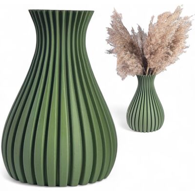 KAJAWIS Wazon na kwiaty oliwkowy Boho nietłukący 25 cm Nowoczesny wazon dekoracja KAJAWIS Wazon na kwiaty oliwkowy Boho nietłukący 25 cm Nowoczesny wazon dekoracja
