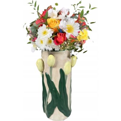 inna (Inny) WAZON NA KWIATY RĘCZNIE MALOWANY 22cm skandynawski tulipan kwiaty prezent inna (Inny) WAZON NA KWIATY RĘCZNIE MALOWANY 22cm skandynawski tulipan kwiaty prezent