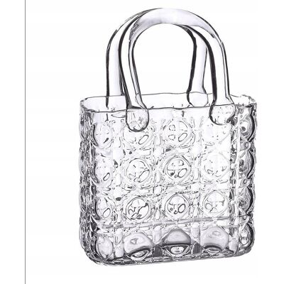 IDEAS 4 Seasons WAZON SZKALNY TOREBKA 28 cm BEZBARWNY z uchwytami IDEAS 4 Seasons WAZON SZKALNY TOREBKA 28 cm BEZBARWNY z uchwytami