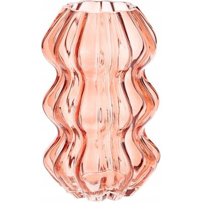 Skandi.pl WAZON SZKLANY 20cm RÓŻOWY WYSOKI NA KWIATY BUKIET DO SALONU DOMU BOHO Skandi.pl WAZON SZKLANY 20cm RÓŻOWY WYSOKI NA KWIATY BUKIET DO SALONU DOMU BOHO