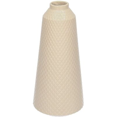 Dekoria Wazon Velo 27 cm beige, 12x27 cm Dekoria Wazon Velo 27 cm beige, 12x27 cm