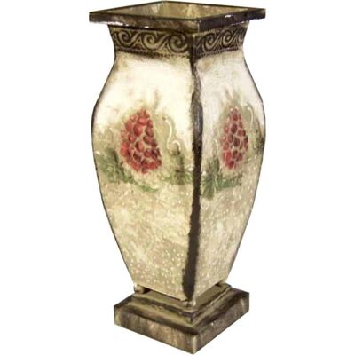 Inny producent Wazon wykonany z metalu ręcznie malowany 35x13 cm Inny producent Wazon wykonany z metalu ręcznie malowany 35x13 cm