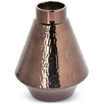 Eurofirany Wazon Z Dolomitu Erna Glamour 17X17X22 Miedziany Eurofirany Wazon Z Dolomitu Erna Glamour 17X17X22 Miedziany