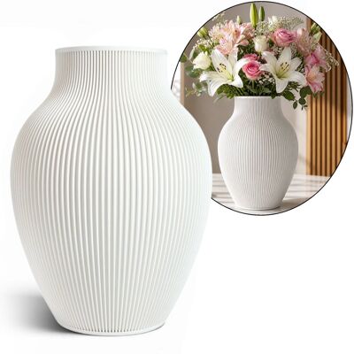 KAJAWIS Wazon żywe sztuczne kwiaty nietłukący 22 cm Zielony reseda Waza dekoracyjna KAJAWIS Wazon żywe sztuczne kwiaty nietłukący 22 cm Zielony reseda Waza dekoracyjna