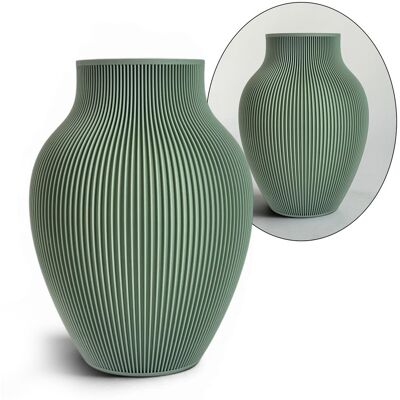 KAJAWIS Wazon żywe sztuczne kwiaty nietłukący 22 cm Zielony reseda Waza dekoracyjna KAJAWIS Wazon żywe sztuczne kwiaty nietłukący 22 cm Zielony reseda Waza dekoracyjna