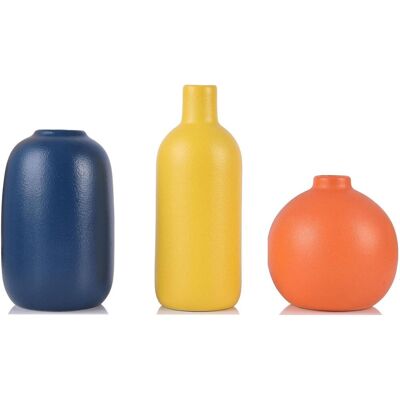 Bezmarkowe WAZONY DEKORACYJNE 3 KOLORY Ceramiczne 21cm do nowoczesnego wnętrza Bezmarkowe WAZONY DEKORACYJNE 3 KOLORY Ceramiczne 21cm do nowoczesnego wnętrza