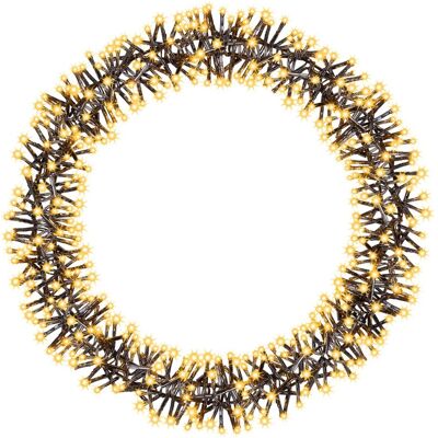 Springos Wieniec świąteczny 300 LED dekoracja świetlna na drzwi 40 cm 8 trybów świecenia, IP44 ciepły biały Springos Wieniec świąteczny 300 LED dekoracja świetlna na drzwi 40 cm 8 trybów świecenia, IP44 ciepły biały