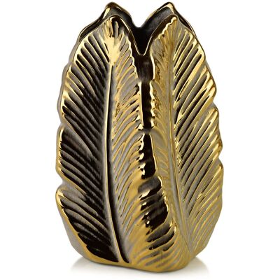 Mondex YARINE GOLD Wazon 13x28cm Liść Mondex YARINE GOLD Wazon 13x28cm Liść