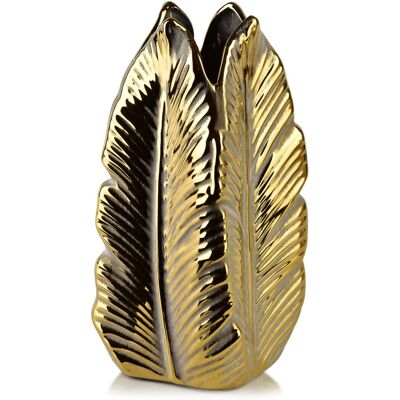 Mondex YARINE GOLD Wazon 13x31cm Liść Mondex YARINE GOLD Wazon 13x31cm Liść