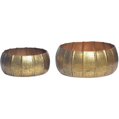 FineBuy Zestaw 2 Doniczek Metalowych Aluminiowe Donice Okrągłe Do Wnętrz Kwiaty FineBuy Zestaw 2 Doniczek Metalowych Aluminiowe Donice Okrągłe Do Wnętrz Kwiaty