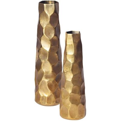 FineBuy Zestaw 2 Wazonów Aluminiowych Nowoczesny Młotkowy Wazon Kwiaty Metal FineBuy Zestaw 2 Wazonów Aluminiowych Nowoczesny Młotkowy Wazon Kwiaty Metal