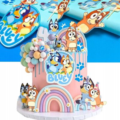 inna (Inny) Zestaw do DEKORACJI tortu BLUEY 2D na TORT BLUE FIGURKA cukrowa TOPPER pies inna (Inny) Zestaw do DEKORACJI tortu BLUEY 2D na TORT BLUE FIGURKA cukrowa TOPPER pies