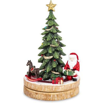 ART Choinka Led Z Pozytywką Figurka Świąteczna Grająca 25 Cm Na Boże Narodzenie ART Choinka Led Z Pozytywką Figurka Świąteczna Grająca 25 Cm Na Boże Narodzenie